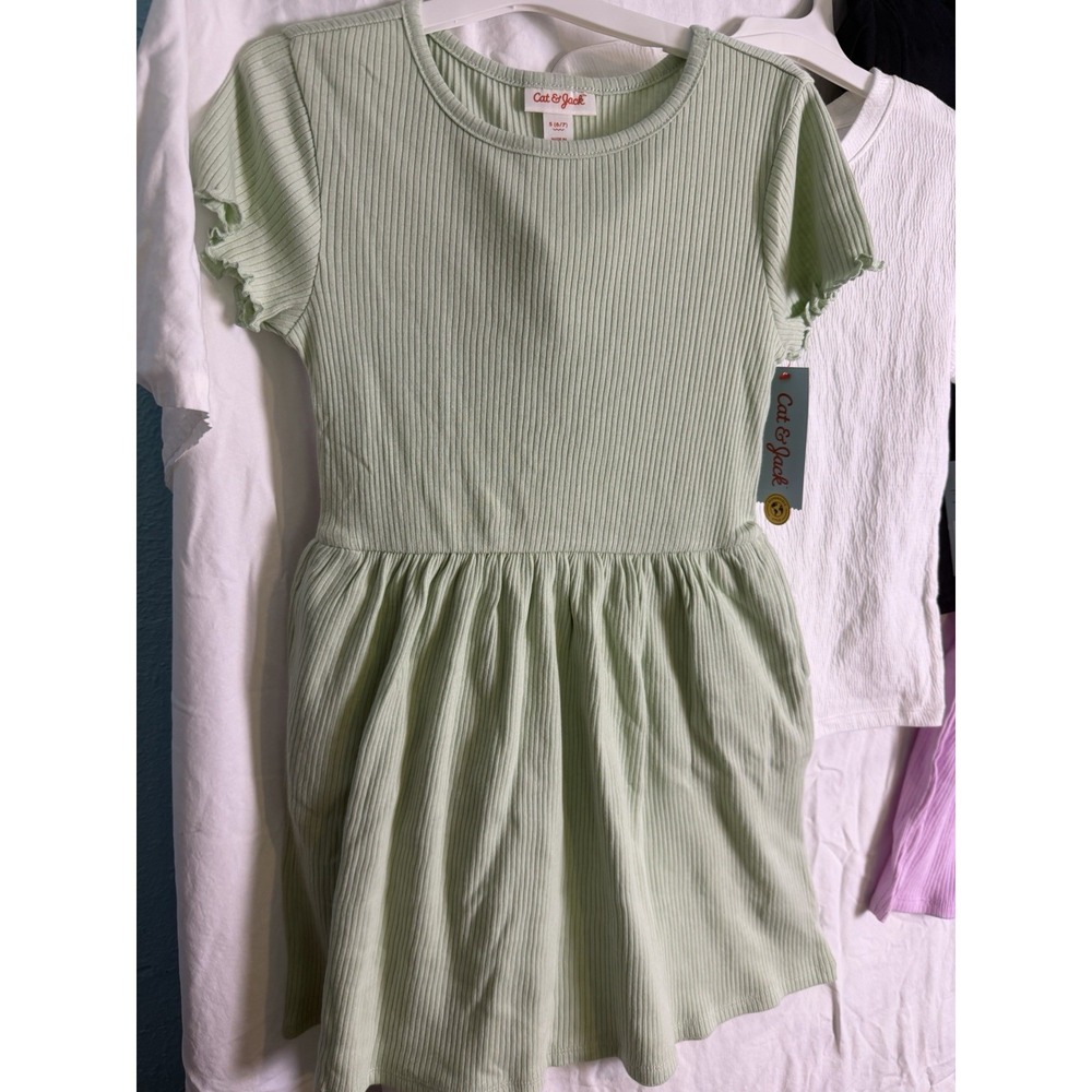 Cat And Jack Girls Spring Summer Dress Shirt Bundle Size 6/7 New With Tags - Picture 2 of 8